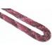 Beads Women Necklace Braided Strand 5 Lines Faceted Natural Red Ruby Beads