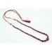 Beads Braided Necklace Strand Single Line Natural Glass Filled Red Ruby Beads