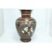 Handmade Brass Flower Big Vase Hand Painted Engraved King Queen Handicraft