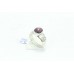 Handmade Female Ring 925 Sterling Silver Natural Star Red Ruby Gem Stone - 7