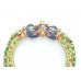 Alloy Metal Elephant Bracelet Gold Plated Wedding Jewelry Uncut Zircon Enamel