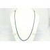 Braided Strand String Necklace 1 Line Natural Blue Sapphire Diamond Cut Stones