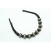 Handmade Necklace Old Solid Silver Bead Wax Inside Tribal Temple Black Thread -6