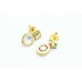 Jadau Polki Small Earrings Fashion Indian Wedding Jewelry Gold Plated Enamel -10