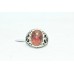 Handmade Designer Ring 925 Sterling Silver Black Marcasites Red Zircon Stone - 2