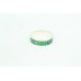 Handmade Green enamel 925 Sterling Silver unisex ring band size 20