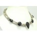 925 Sterling Silver chain choker Necklace Jewelry natural Black onyx gem stone