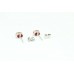 925 Sterling Silver Studs Earring Natural red coral oval cabochon Stones