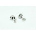 925 Sterling Silver Studs Earring Natural black star oval cabochon Stones