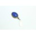 Handmade 925 Sterling Silver Pendant Natural Blue Lapiz Lazuli Gemstone 1.4 inch