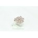 Women 925 Sterling Silver cocktail Ring size 15 pink zircon pear shape Stone