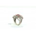 Sterling silver 925 Women's Marcasite cabochon carnelian stone ring size 17