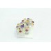 Women 925 Sterling Silver cocktail Ring size 18 natural semi precious stone