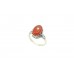 925 Sterling silver Women's Ring natural Orange Carnelian stone Filigree Work