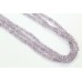 Three Line Women Semi Precious Natural Purple Amethyst Gem Stones Beads Necklace