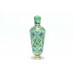 Antique Old Perfume Bottle Handmade Indian Enamel Work 925 Sterling Silver - 1