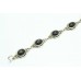 Handmade Women 925 Sterling Silver Real Natural Black Star Bracelet Length 7.8"