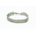 925 Sterling Silver Traditional Handmade Chain Design Bracelet Length 7.7"