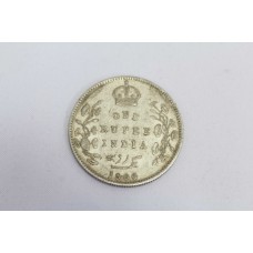 Antique British One Rupee India 1906 Edward VII King & Emperor Silver .916 Coin