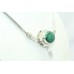 Traditional 925 Sterling Silver chain Necklace Jewelry Green Malachite stone