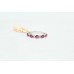 Women's band Ring 925 Sterling Silver diamonds Red Oval Ruby Gem stone size 14