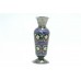 Antique Old Flower Vase Handmade Indian Enamel Work 925 Sterling Silver - 3