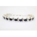 Handmade Female Bracelet 925 Sterling Silver Natural Blue Onyx Gem Stones E21