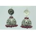 925 sterling Tribal silver earring Jhumkis Hallmarked Red Onyx Gemstone