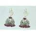 925 sterling Tribal silver earring Jhumkis Hallmarked Red Onyx Gemstone