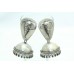 Antique Old Silver India Tribal Jewelry Jhumki Earrings Elephant Design