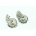 Antique Old Silver India Tribal Jewelry Jhumki Earrings Elephant Design