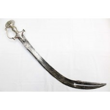Handmade Sword Zulfiqar Old Hand Forged Steel Blade Silver Bidari Work Handle
