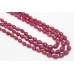 String Strand Necklace Red Ruby briolette Cut Big Beads Treated Stones 3 line
