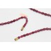 String Strand Single line Necklace Red Ruby Oval Cut Beads Treated Stones