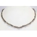 Beautiful Single Line Natural Brown smoky quartz Beads Stones NECKLACE 17.2 inch