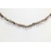 Beautiful Single Line Natural Brown smoky quartz Beads Stones NECKLACE 17.2 inch