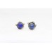 Handmade Stud Earrings 925 Sterling Silver Women's Blue Lapis Lazuli Stones - D
