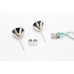 Handmade Stud Earrings 925 Sterling Silver Women's Black Onyx Gem Stones - K