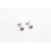 Handmade Stud Earrings 925 Sterling Silver Natural Red Ruby Gem Stones - S