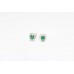 Handmade Stud Earrings 925 Sterling Silver Natural Green Emerald Gem Stones - T