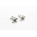 Handmade Stud Earrings 925 Sterling Silver Natural Green Emerald Gem Stones - Y