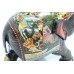 Handicraft Wooden Elephant Hand Painting hunting scene Home Decorative gift