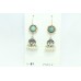 Handmade 925 Sterling Silver Earrings Jhumki with Natural Turquoise Pearl Stones