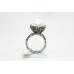 Sterling silver 925 Women's ring Marcasite white pearl stone size 13