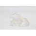 Handmade natural white crystal stone cow figure home decorative item