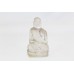 Handmade natural white crystal stone god blessing buddha figure home decorative