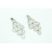 Women's 925 Sterling Silver designer Earrings white zircon stone 1.8'