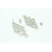 Women's 925 Sterling Silver designer Earrings white zircon stone 1.8'