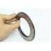 Handmade Men's Bangle kada Steel silver wire work Inside diameter 2.8 inch