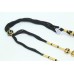 Gold Plated 925 Sterling Silver Black Enamel chain necklace